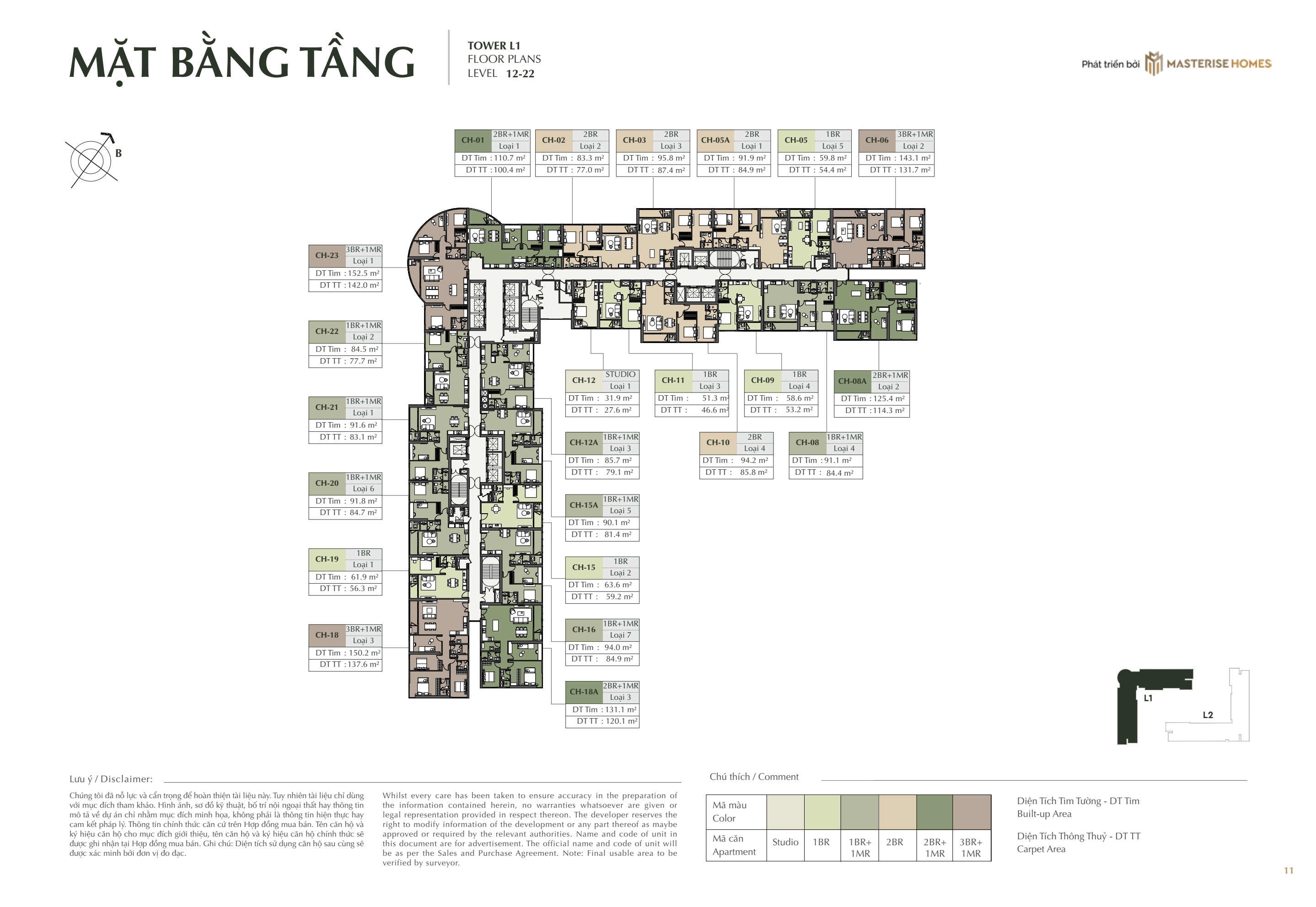 MẶT BẰNG TÒA L1 - HANOI SEASONS GARDEN