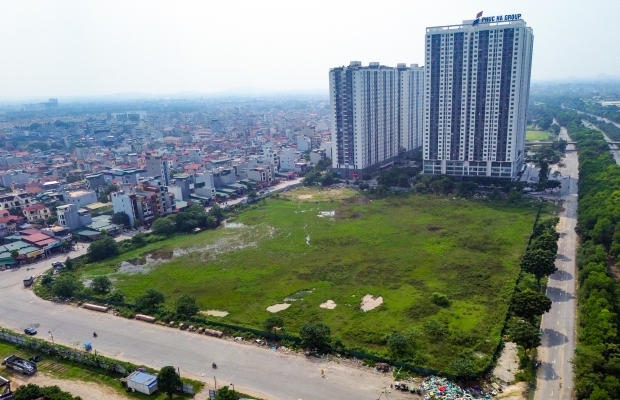 Toàn cảnh lô đất sắp được xây 6 tòa chung cư ở khu nhà giàu Hà Nội cứ mưa lớn là ngập