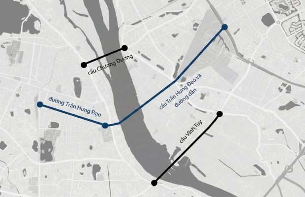 Toàn cảnh công trường xây cầu hơn 16.000 tỷ của Sun Group ở Hà Nội: Máy móc phủ kín mặt sông, phấn đấu hoàn thành nhanh nhất Việt Nam