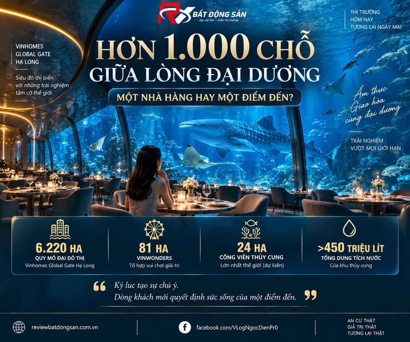 Nhà hàng kính dưới nước hơn 1.000 chỗ tại Hạ Long: Khi tiện ích được thiết kế để trở thành một điểm đến