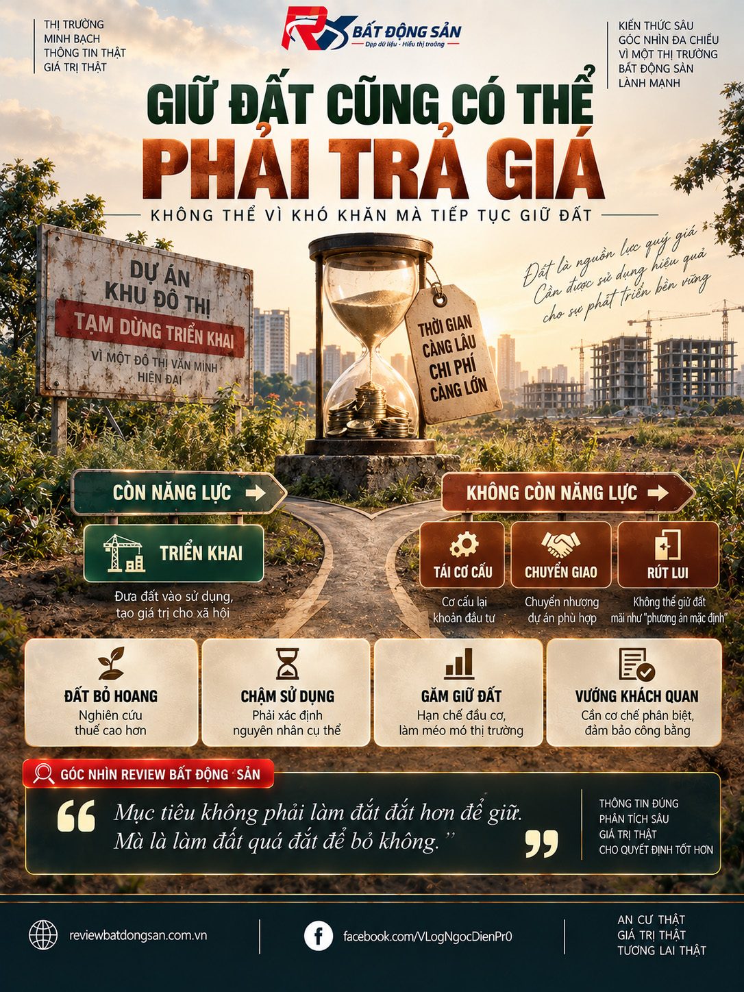 Thuế đất bỏ hoang và một thay đổi lớn trong bài toán đầu tư: Giữ đất cũng phải tính chi phí
