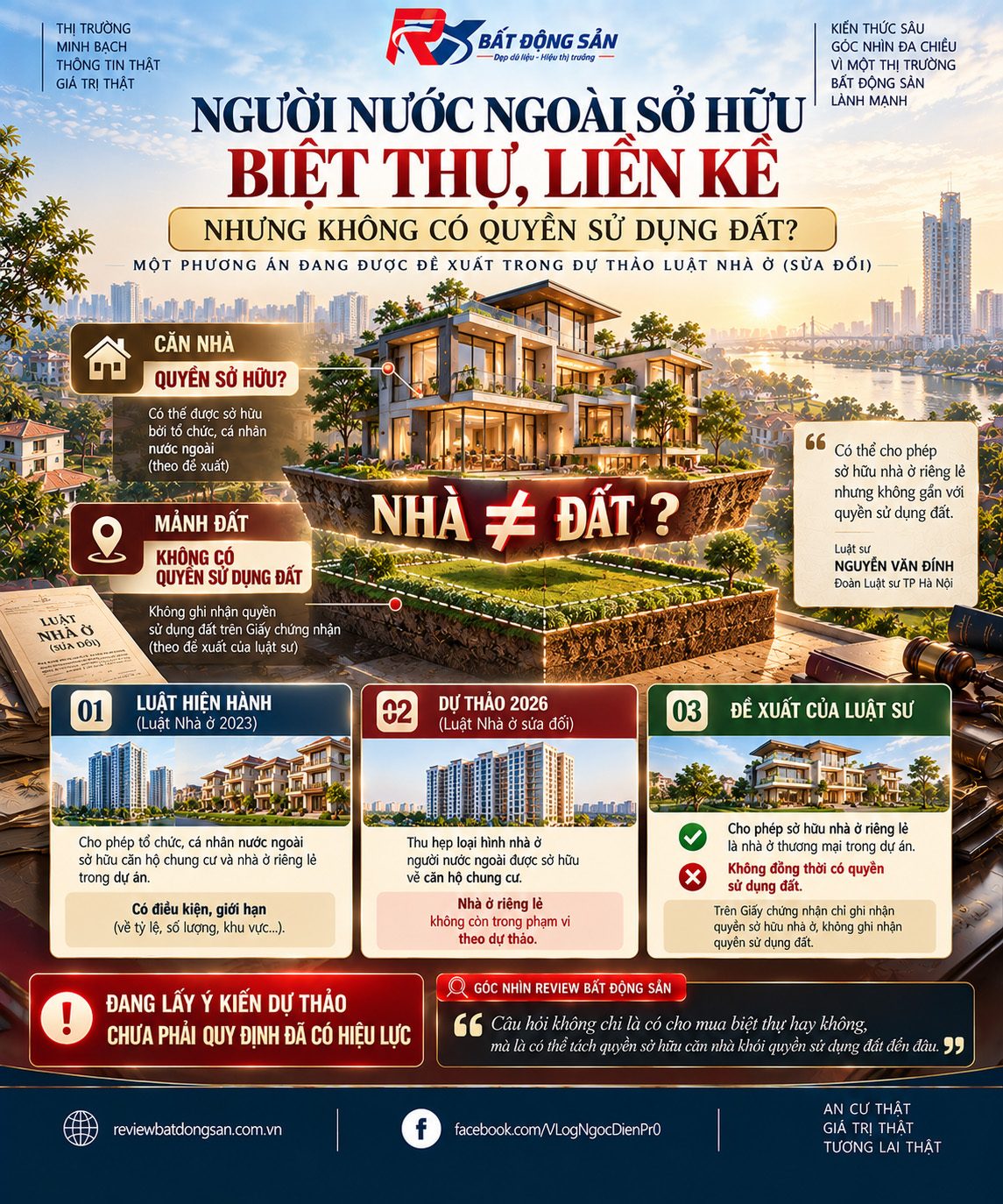 Người nước ngoài sở hữu biệt thự nhưng không có quyền sử dụng đất: Có thể tách “nhà” khỏi “đất”?