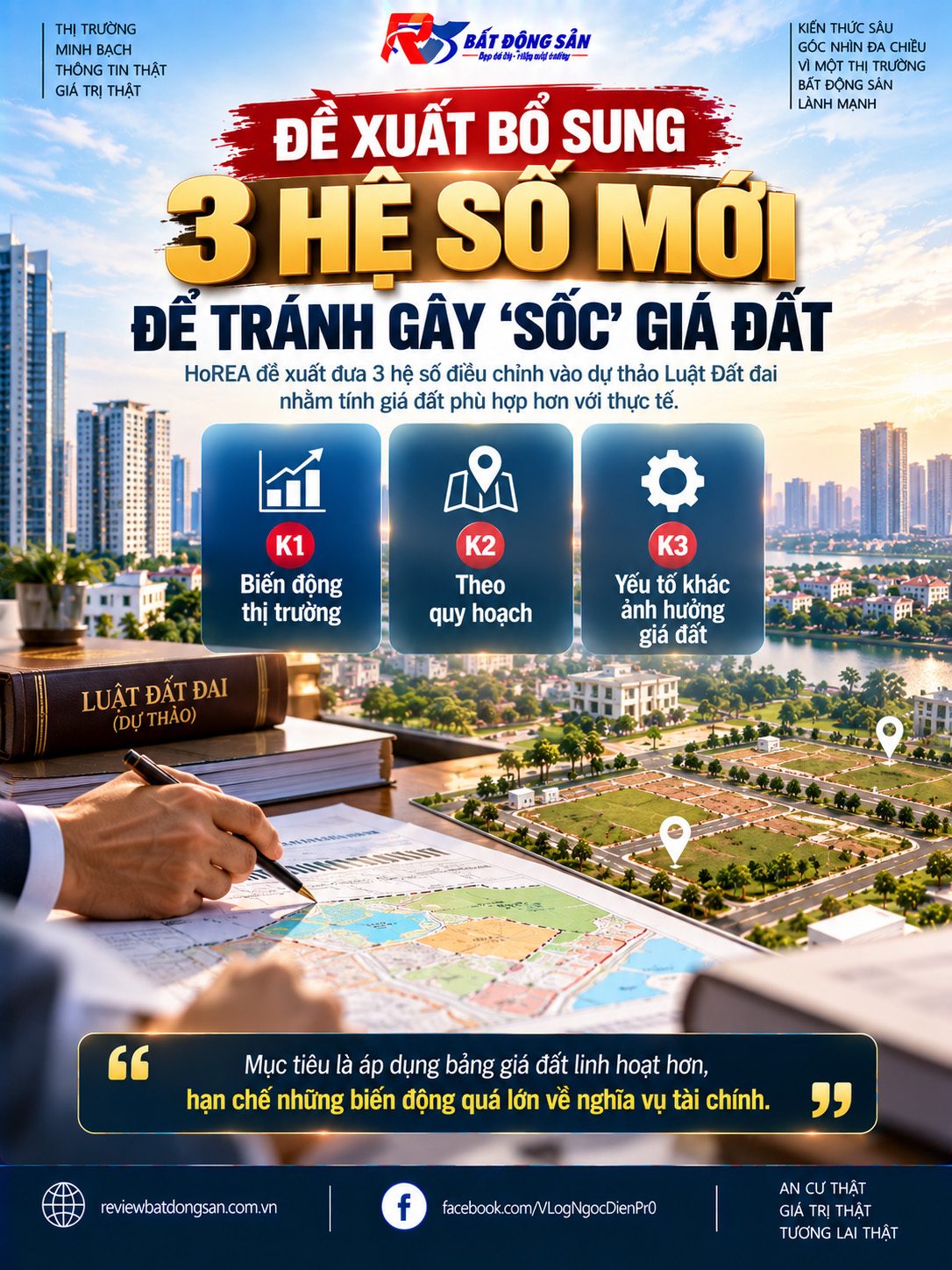 Đề xuất bổ sung 3 hệ số điều chỉnh giá đất: Vì sao không thể chỉ nhìn vào bảng giá?