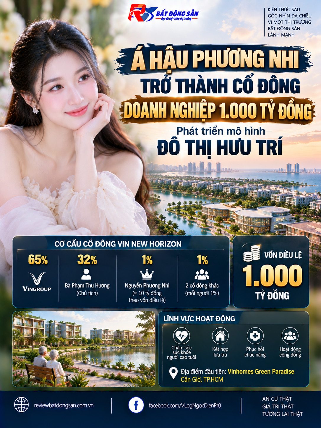 Phương Nhi sở hữu 1% Vin New Horizon: Điều đáng chú ý phía sau doanh nghiệp 1.000 tỷ đồng