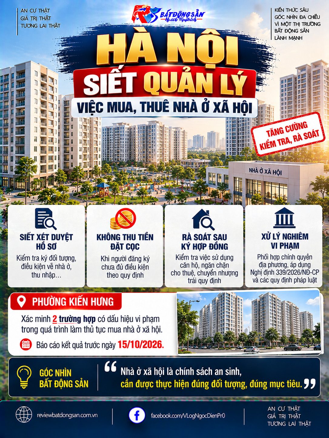 Hà Nội siết quản lý nhà ở xã hội: Kiểm tra hồ sơ mua nhà, rà soát việc sử dụng sau bàn giao