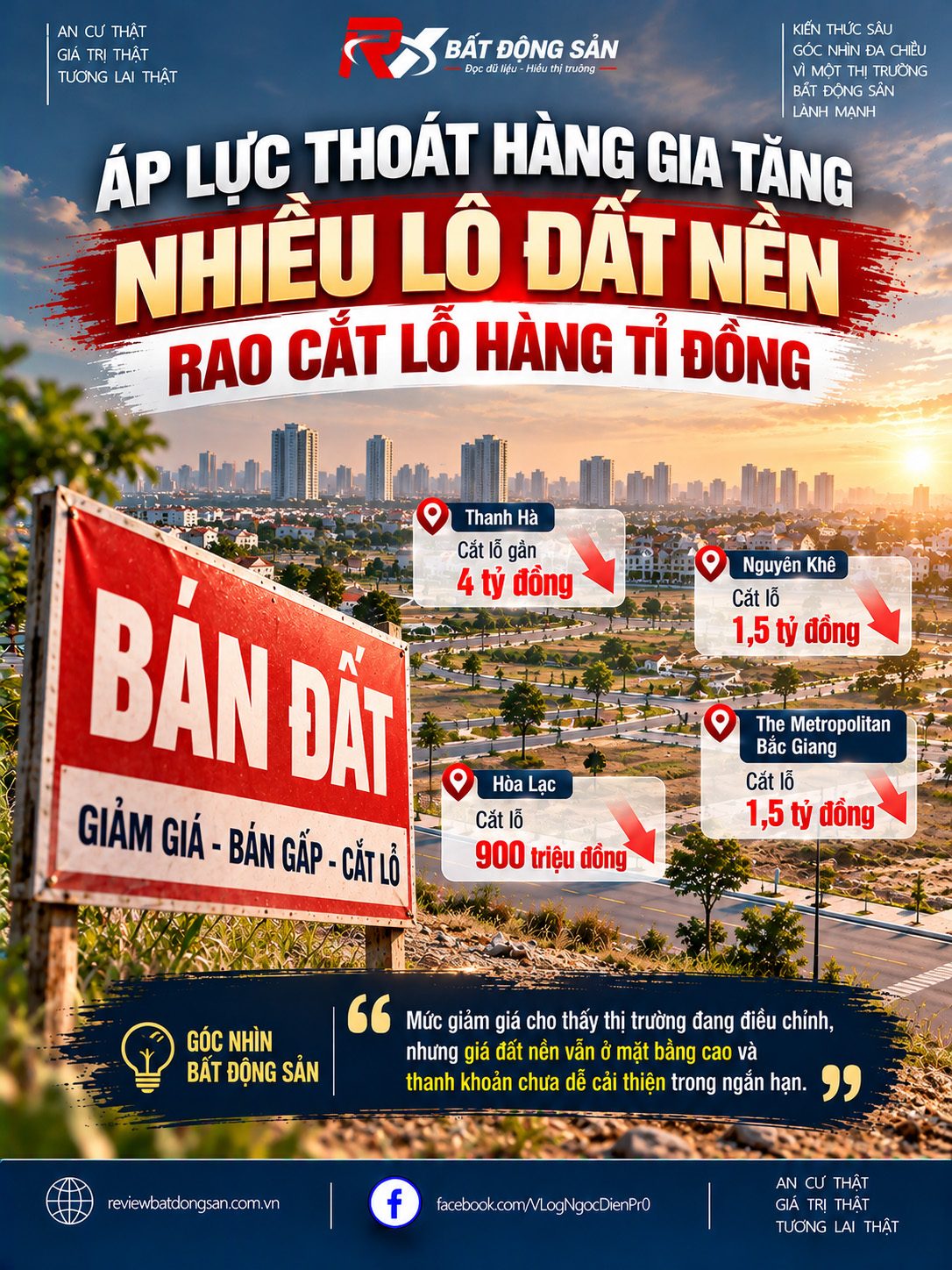 Đất nền rao cắt lỗ hàng tỉ đồng: Áp lực bán gia tăng nhưng người mua vẫn thận trọng
