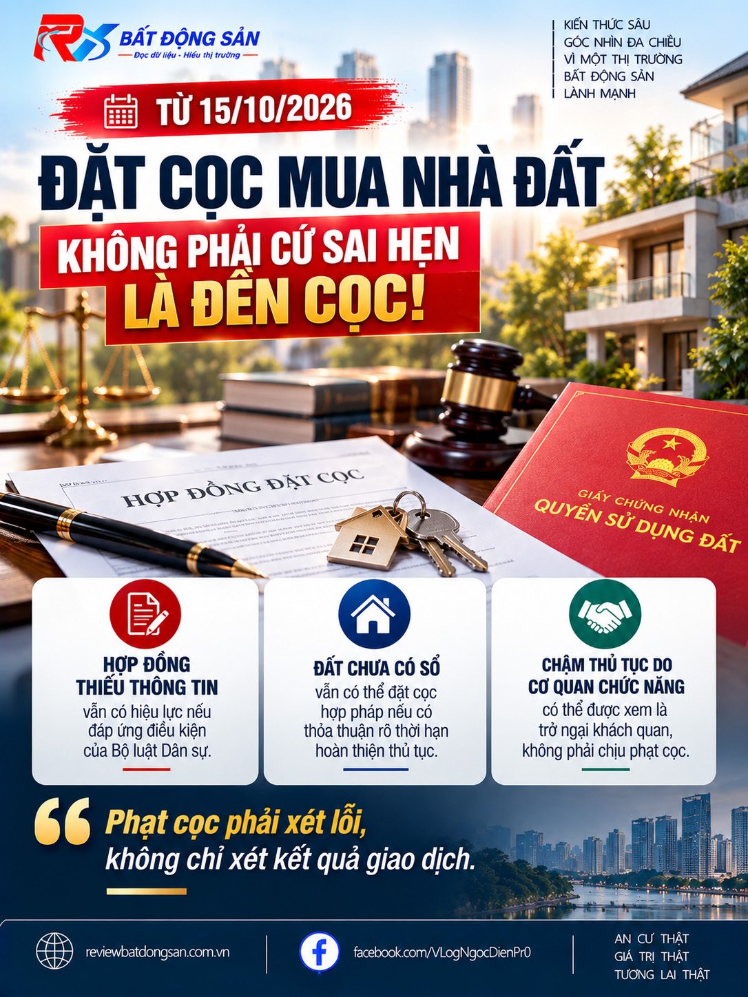 Từ 15/10/2026: Những thay đổi quan trọng khi giải quyết tranh chấp đặt cọc mua bán nhà đất