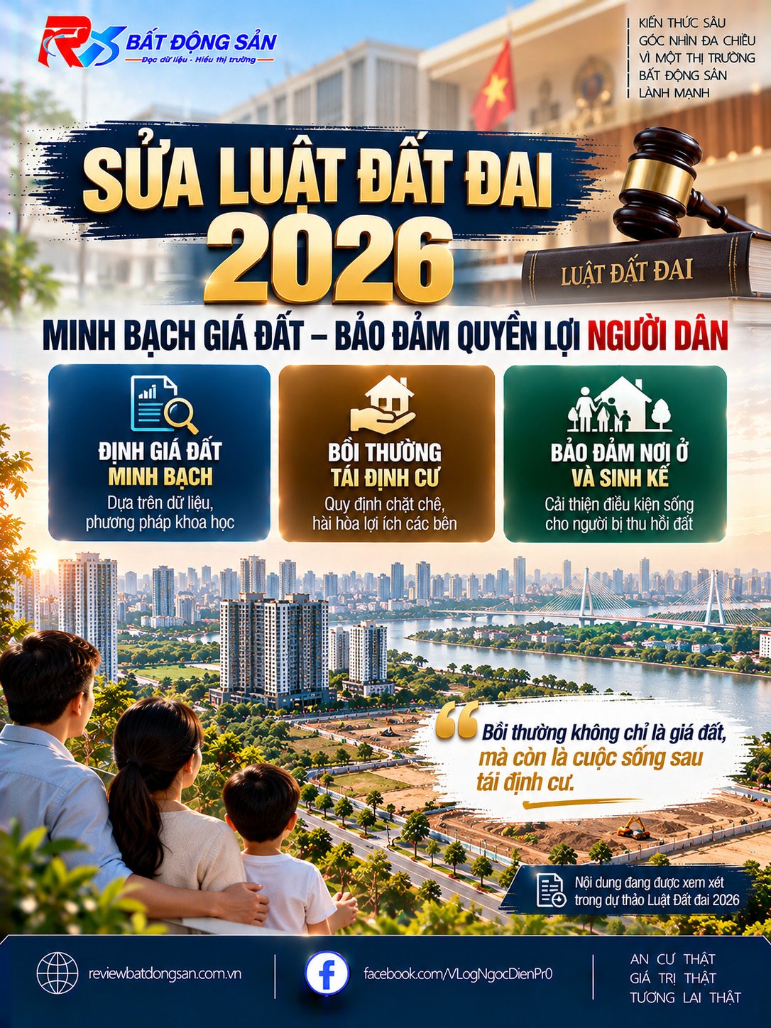 Sửa Luật Đất đai 2026: Minh bạch giá đất, bảo đảm quyền lợi người dân khi thu hồi đất