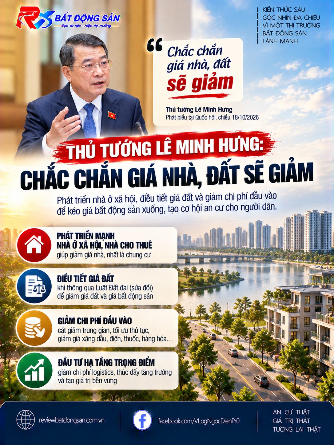 Thủ tướng Lê Minh Hưng khẳng định giá nhà, đất sẽ giảm: Những chính sách nào được kỳ vọng tạo chuyển biến?