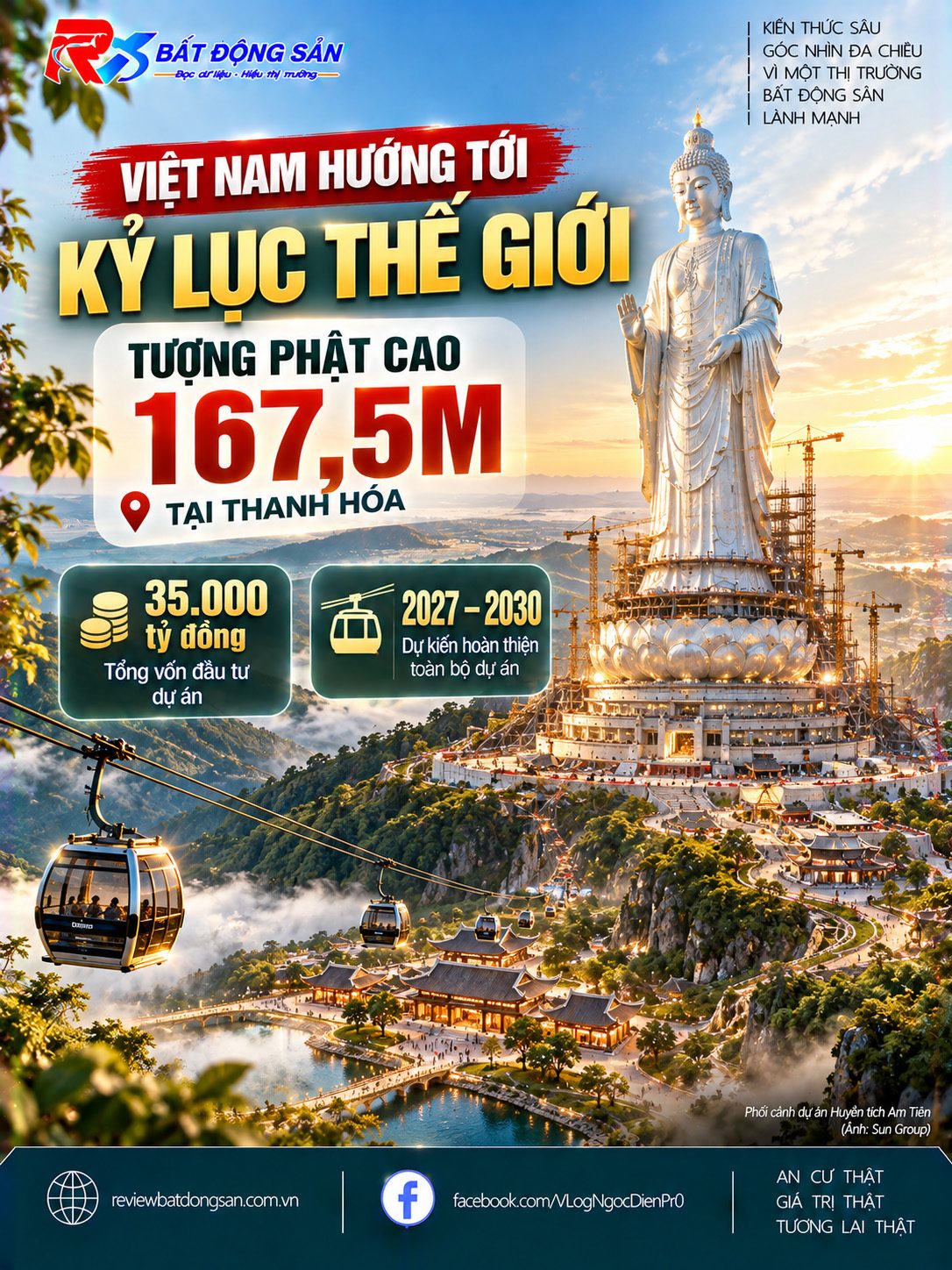Thanh Hóa xây dựng tượng Phật cao 167,5m trong đại dự án du lịch 35.000 tỷ đồng