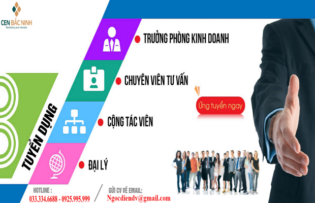 CEN BẮC NINH TUYỂN DỤNG NHÂN VIÊN KINH DOANH BẤT ĐỘNG SẢN