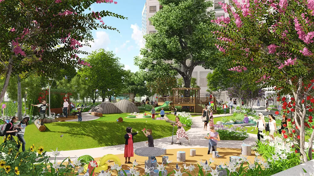 tiện ích chung cư thăng long green city kim chung