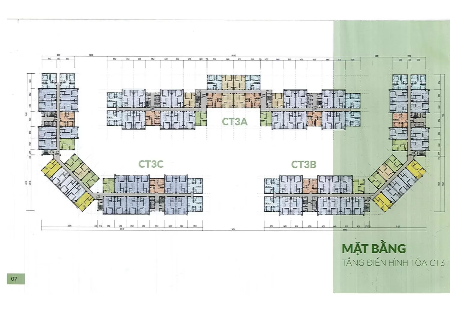 mặt bằng tòa CT3 chung cư Thăng Long Green City