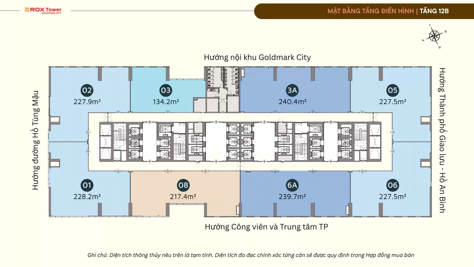 MẶT BẰNG ROX TOWER 136 HỒ TÙNG MẬU