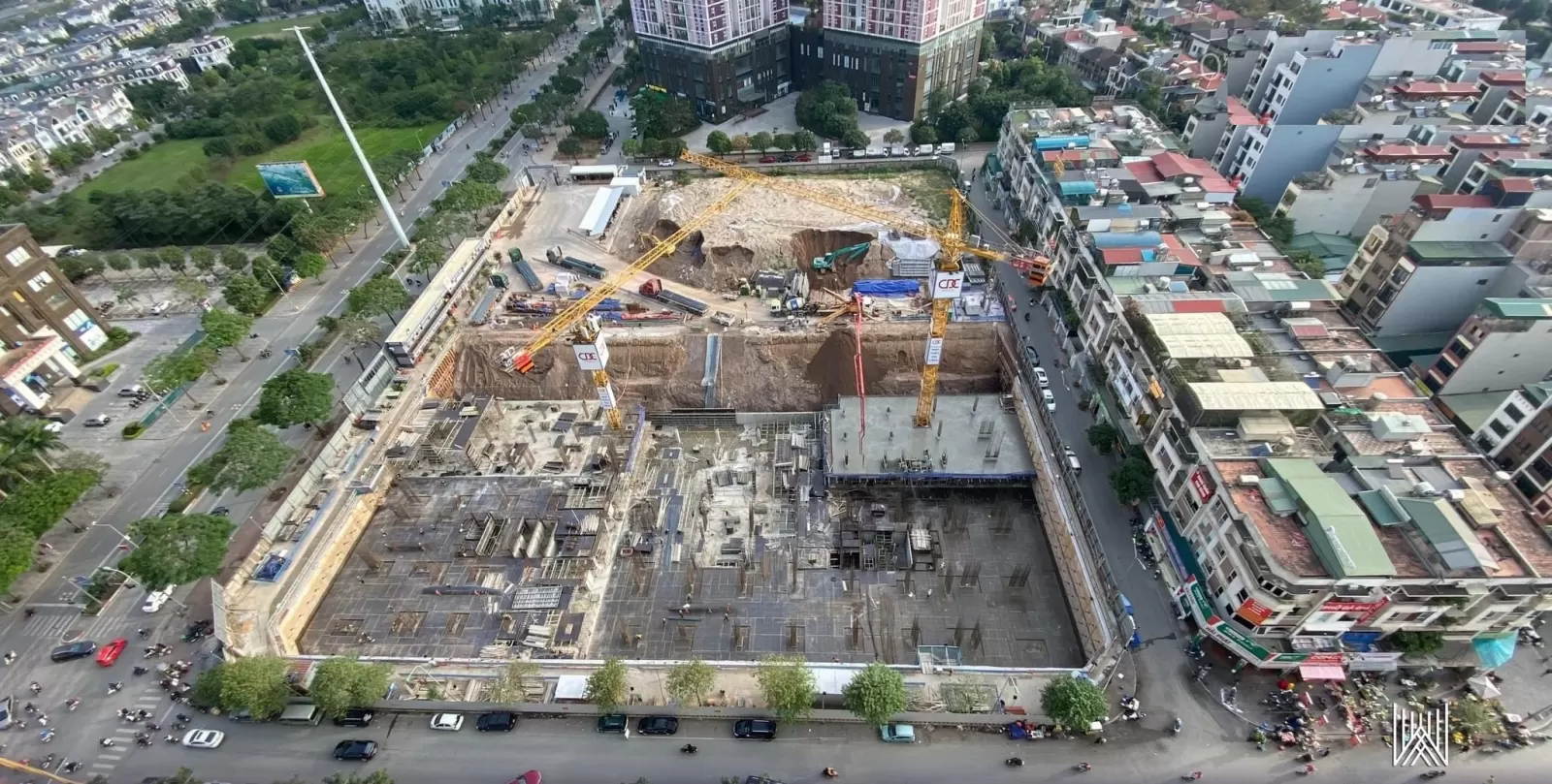 tiến độ thi công the charm an hưng