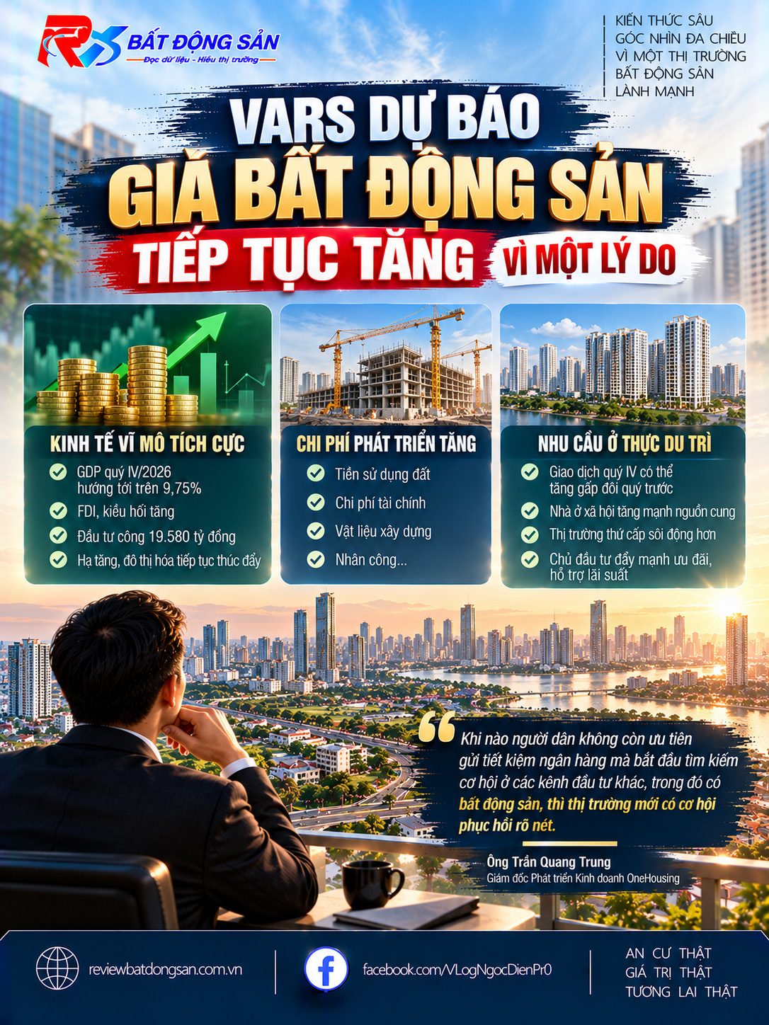 VARS dự báo giá bất động sản quý IV/2026: Nhà sơ cấp chịu áp lực tăng ...